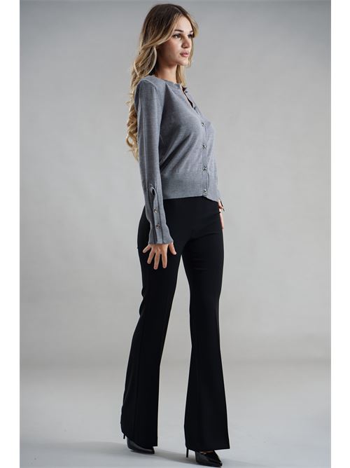 Cardigan in lana merino Simona Corsellini | A25CPCRE0201GRAPHITE MELANGE